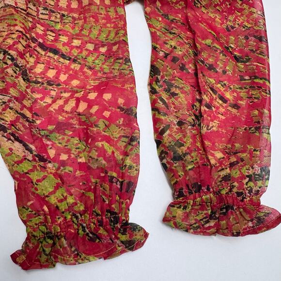 NWT Walter Baker Anthropologie Sheer Long Sleeve Top Blouse Casual Artsy Boho M - Picture 7 of 8